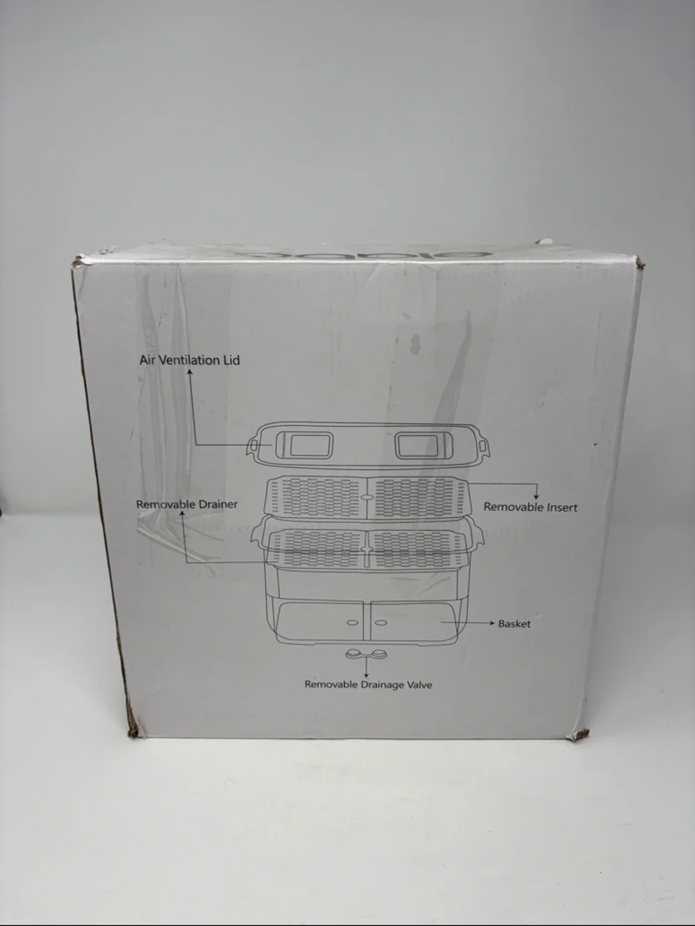 New elabo Fruit & Veggie Storage Containers - White Box (2 Pack)